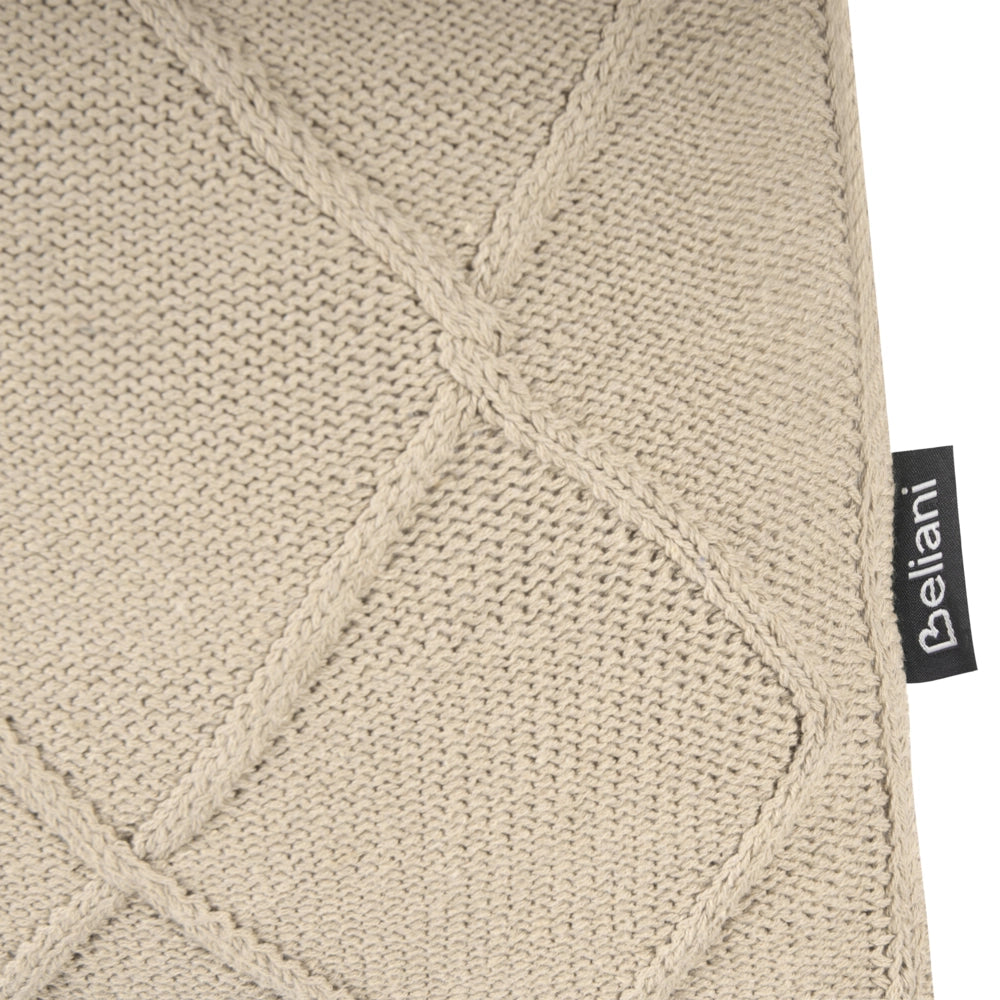 Set di 2 cuscini in cotone intrecciato beige chiaro 30 x 50 cm soggiorno camera da letto