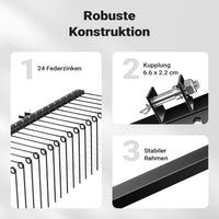 Strigliatore a molle trainato per prato 72" 183X76X48 cm Arieggiatore per trattorini Quad