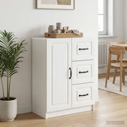 Credenza Bianco Lucido 66 x 34,5 x 87 cm Legno ingegnerizzato 895779