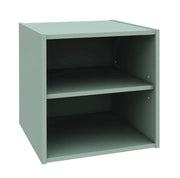 Cubo Composite con Mensola 35x35x35 cm in Compensato  Verde Salvia