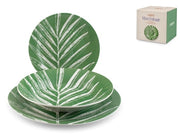 Servizio 18 pezzi tavola minty foliage in porcellana decorata.