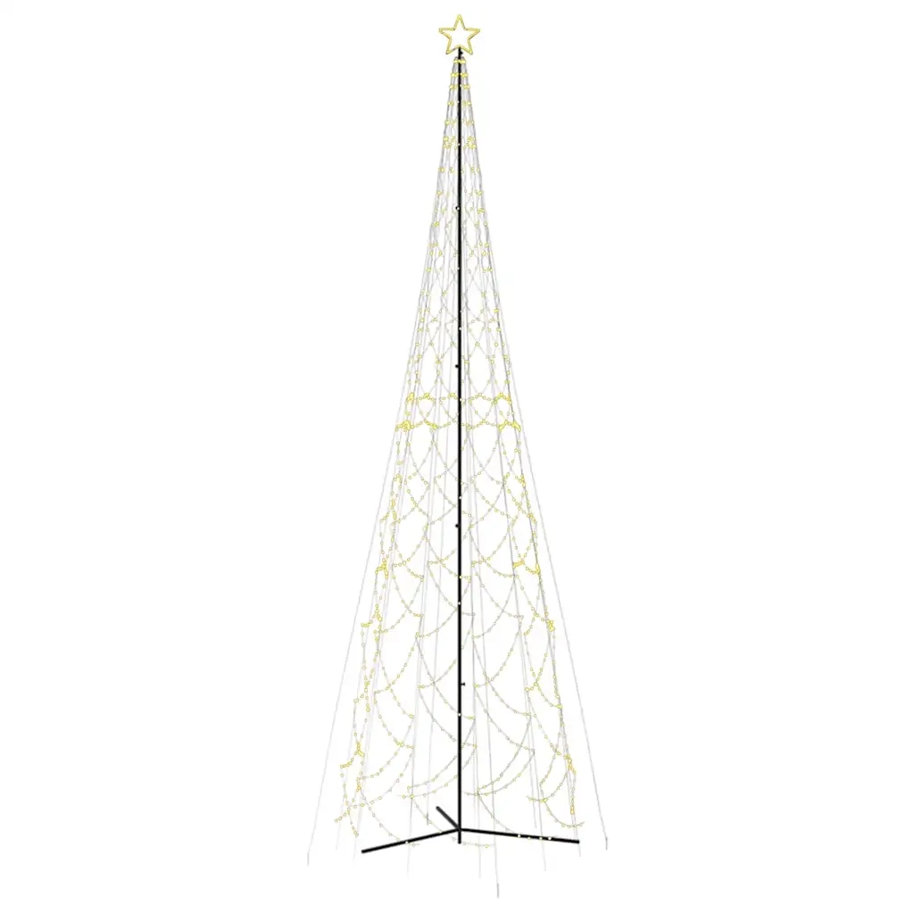 Albero di Natale a forma di cono luce Bianca Calda 3000 LED 230x800 cm 343659