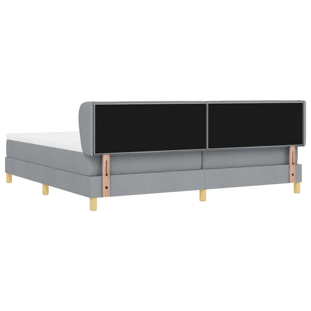 Letto a molle con materasso Grigio chiaro 200 x 200 cm Tessuto 3340171