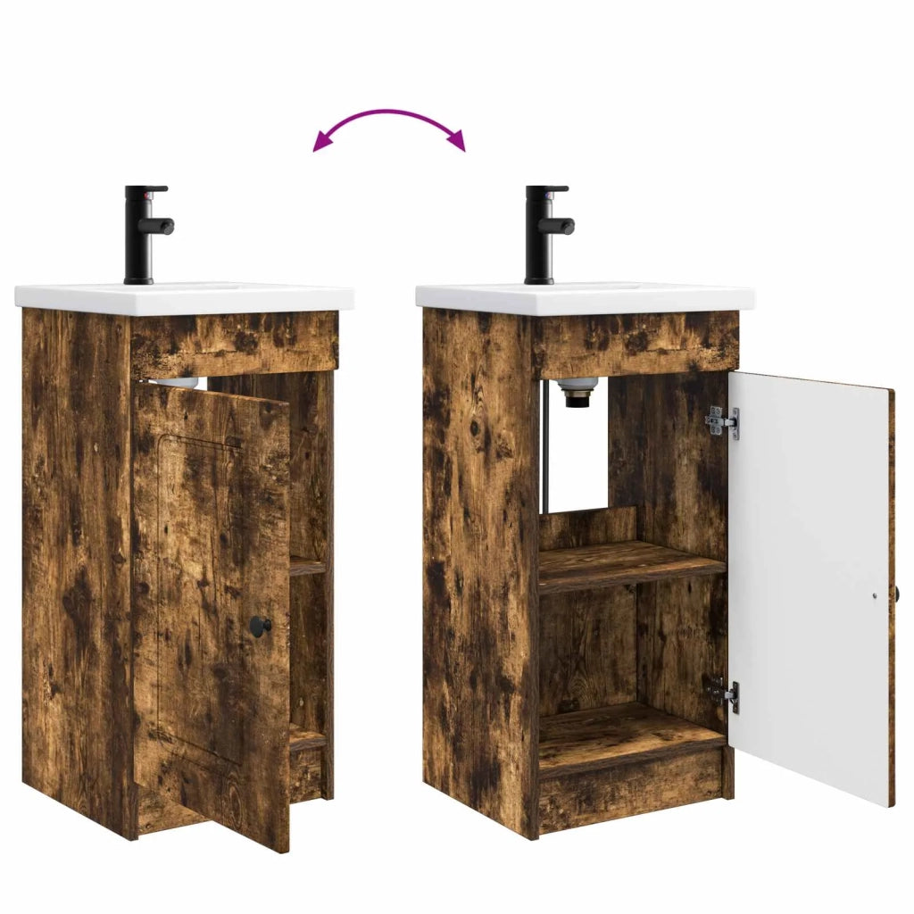 Mobile da bagno con lavabo Rovere Fumo 42 x 40 x 84,5 cm