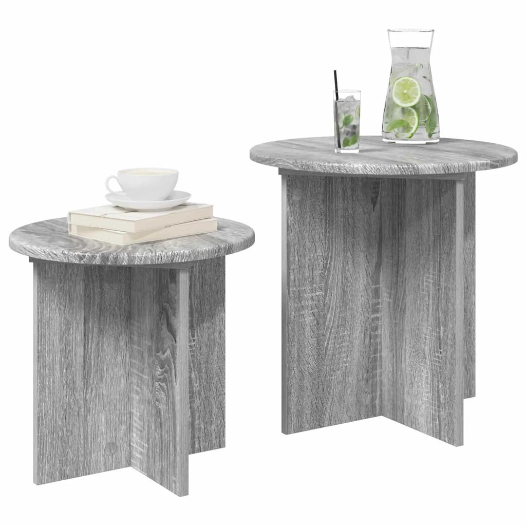 Set tavolini 2 pcs Grigio Sonoma Legno ingegnerizzato