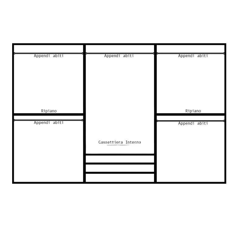 Armadio 3 porte scorrevoli legno shabby bianco 294x65x258 - Mobili 2G