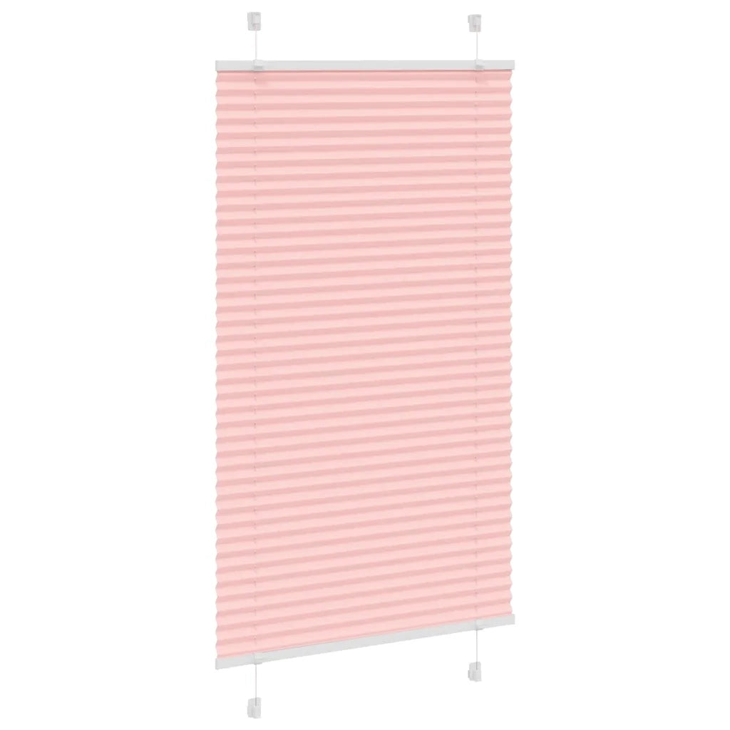 vidaXL Tenda Plissettata Rosa 75x100 cm Larghezza Tessuto 74,4 cm
