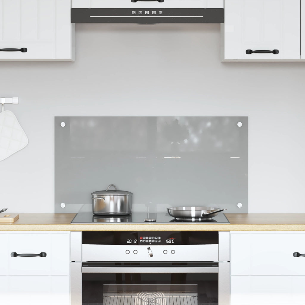 Schienale Cucina Grigio Chiaro 80x40x0,6 cm in Vetro Temperato