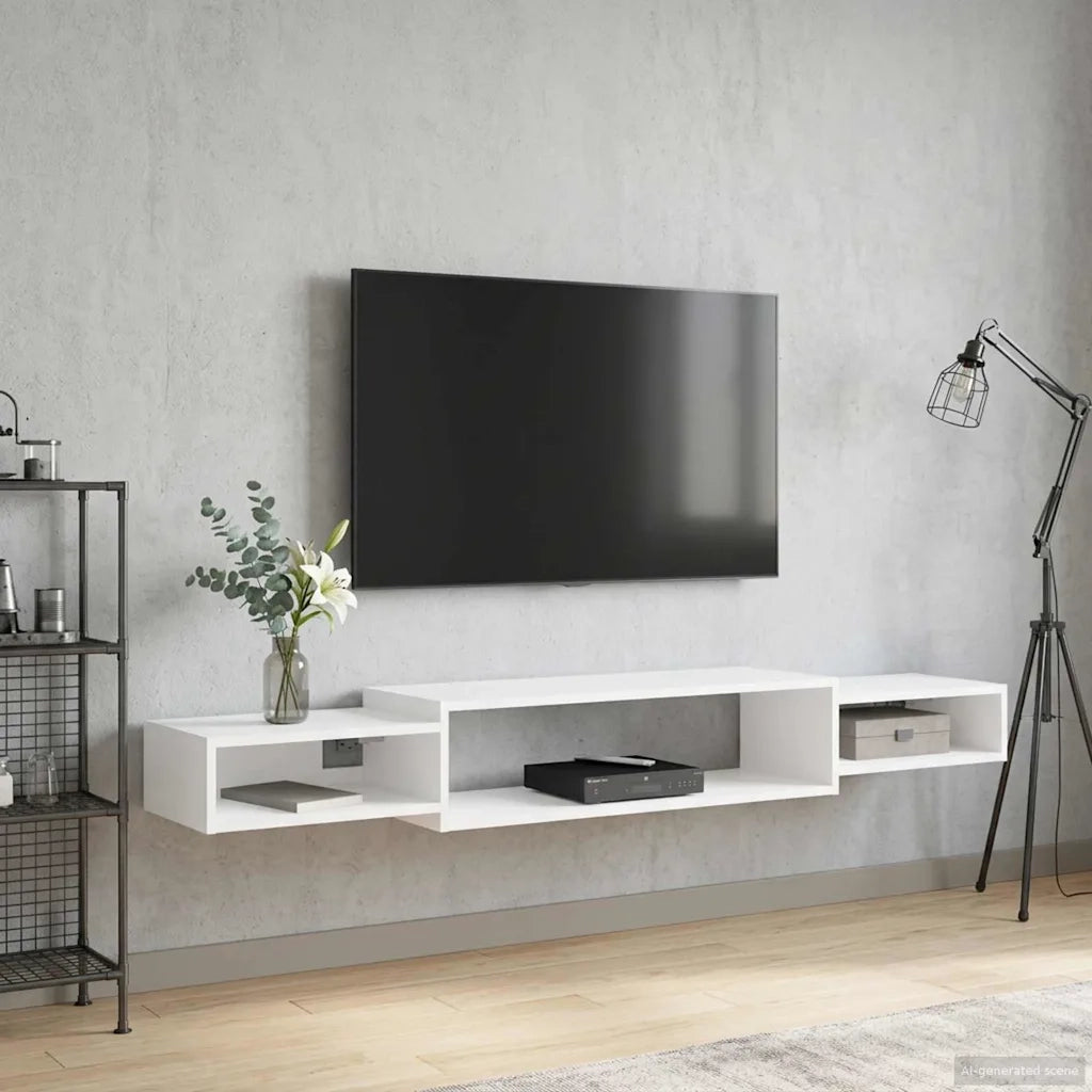 Mobile TV da Parete A parete Bianco 180 x 28 x 21 cm