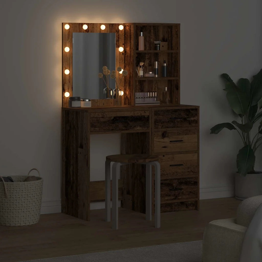 Toeletta | Tavolo da Trucco con cassetto 2 pz Marrone 50 x 41 x 135 cm