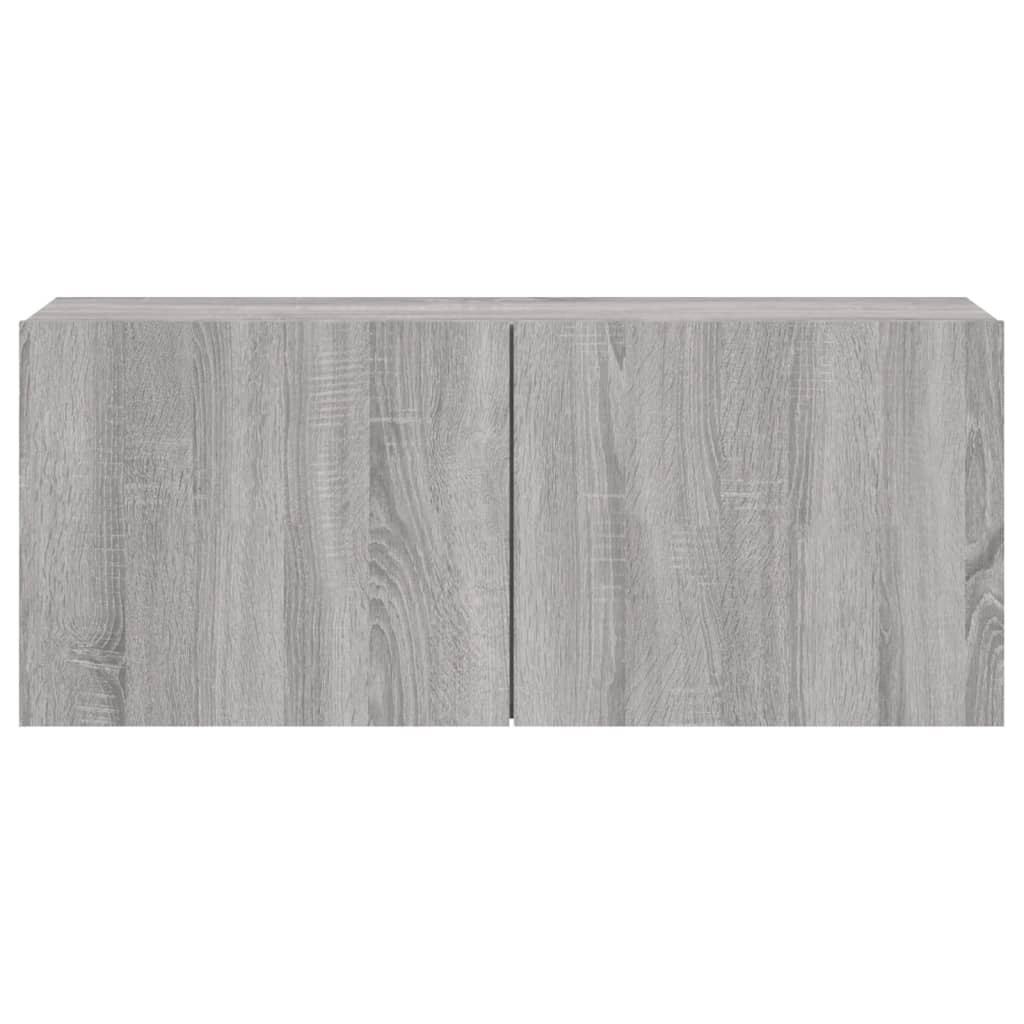Mobile TV multimediale scaffale TV mobile TV credenza TV sala da pranzo soggiorno camera da letto a parete Sonoma 100 x 30 x 41 cm grigio 02_0028173