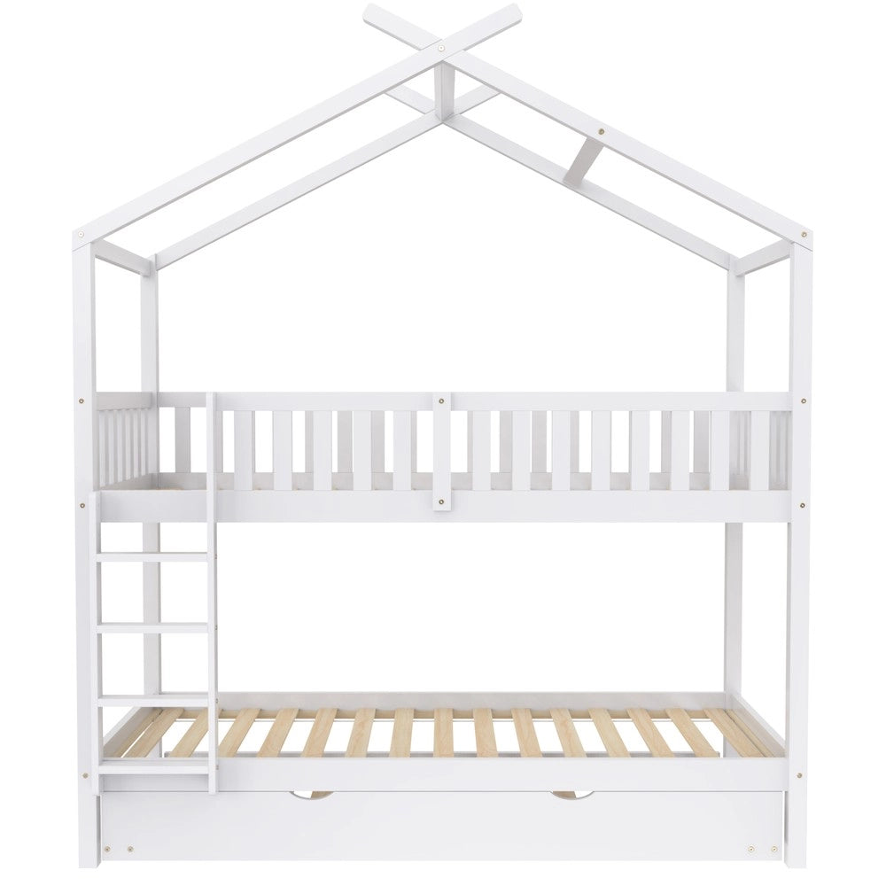 Letto Casa per Bambini Estraibile ¨C MINIMAL ¨C Bianco 90x200