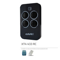 XT4 433 RC RC TRASMITTENTE 4 CANALI SISTEMA 433MHZ RC FAAC 787456 AUTOMAZIONE