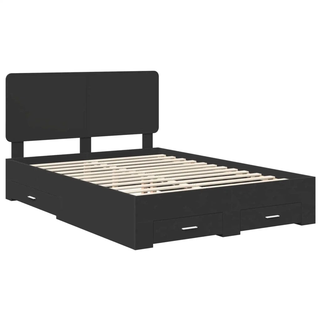 Struttura del letto Nero 140 x 190 cm Legno multistrato 3412784
