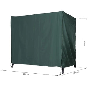 Copertura protettiva per altalena da giardino in poliestere, verde scuro, 177x114x152 cm