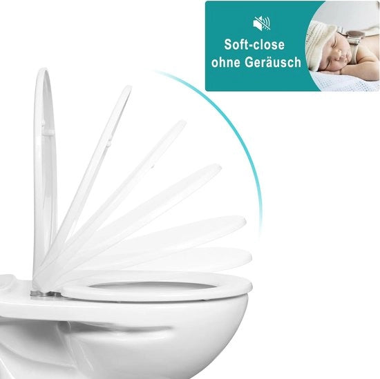 meccanismo di chiusura per wc - coperchio wc con chiusura rapida per la facile pulizia, coperchio wc in duroplasto
