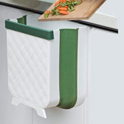 Porta del mobile cucina Contenitore per rifiuti cucina pieghevole contenitore per rifiuti a parete in plastica 10 L Verde
