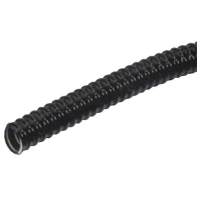 TUBO CORRUGATO + TIRAFILO  PVC NERO MM 25 MT  25