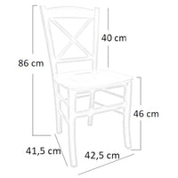 Sedia in legno venezia croce anticata bianca con seduta legno
