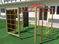 Arrampicata Everest 738 Giochipark acciaio legno rete corda 225x230x200h