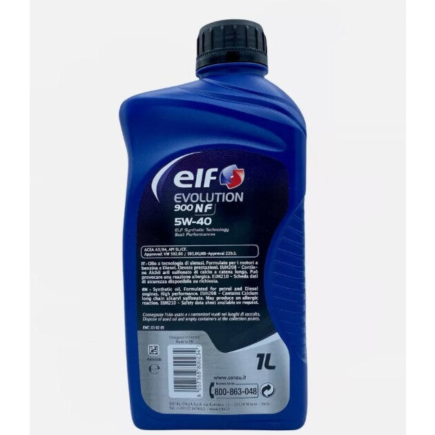 OLIO MOTORE ELF EVOLUTION 900 NF 5W-40 1L A3/B4