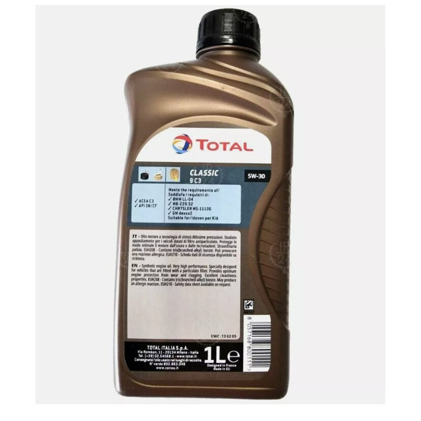 OLIO MOTORE TOTAL CLASSIC 9 5W-30 1L C3
