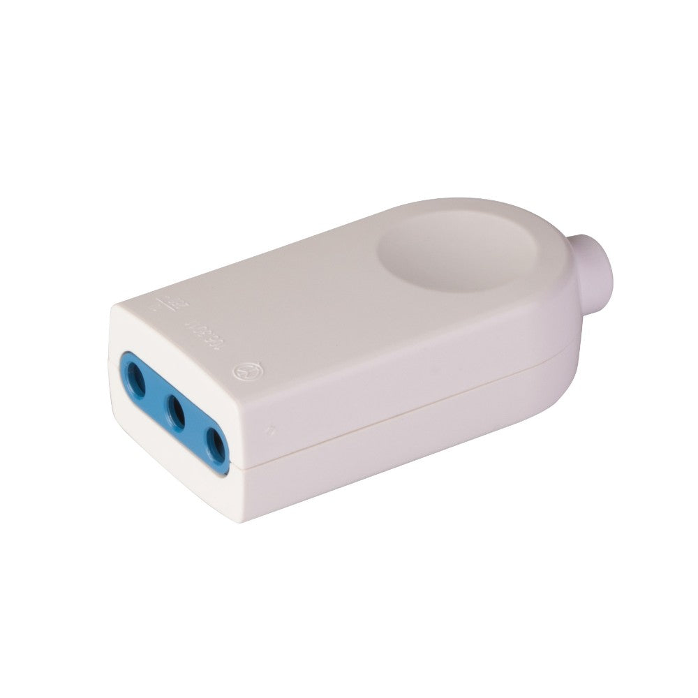 PRESA 10A BIANCA 2 POLI CON TERRA