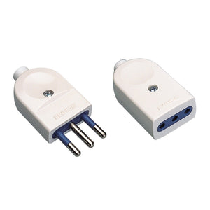 SET SPINA E PRESA 10A BIANCHE 2 POLI CON TERRA