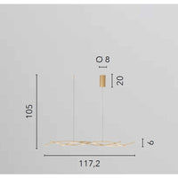 LAMPADARIO LED KINETIC 40W CCT 117XH105CM NERA.