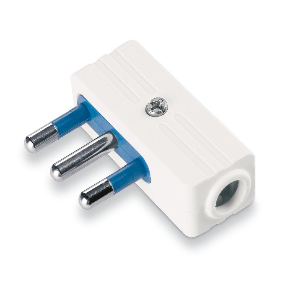 SPINA SALVASPAZIO 16A BIANCA 2 POLI CON TERRA