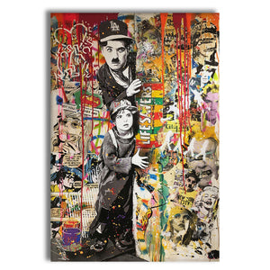 Charlie Dream -  Quadro Canvas Contemporaneo su telaio in legno Misura: 50x70 cm