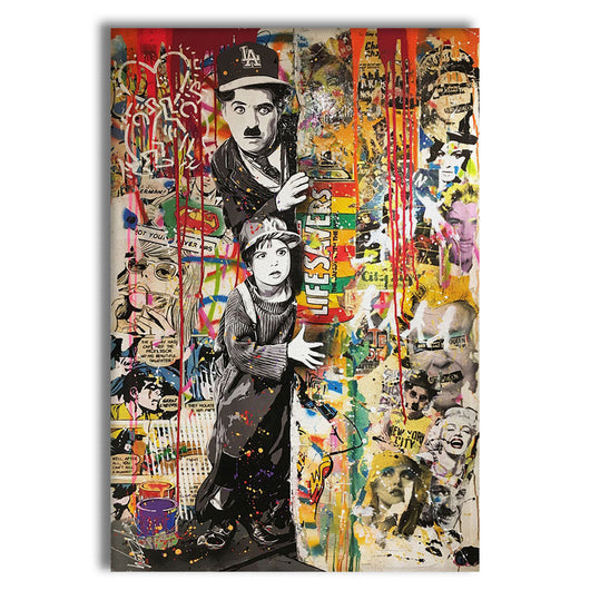 Charlie Dream -  Quadro Canvas Contemporaneo su telaio in legno Misura: 70x100 cm