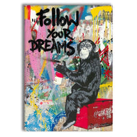 Follow Your Dreams -  Quadro Canvas Contemporaneo su telaio in legno Misura: 50x70 cm