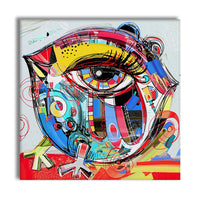 Look At Me -  Quadro Canvas Contemporaneo su telaio in legno Misura: 100x100 cm