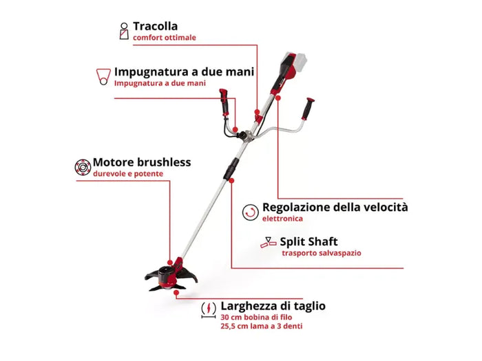 Tagliabordi a batteria Einhell Agillo 36/255 BL-Solo motore Brushless PXC