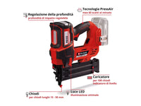Chiodatrice a batteria Einhell FIXETTO 18/50 N Power X-Change 60 colpi/min LED