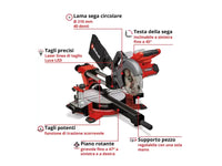 Troncatrice a batteria Einhell TE-SM 36/210 Li - Solo tagli angolari e obliqui