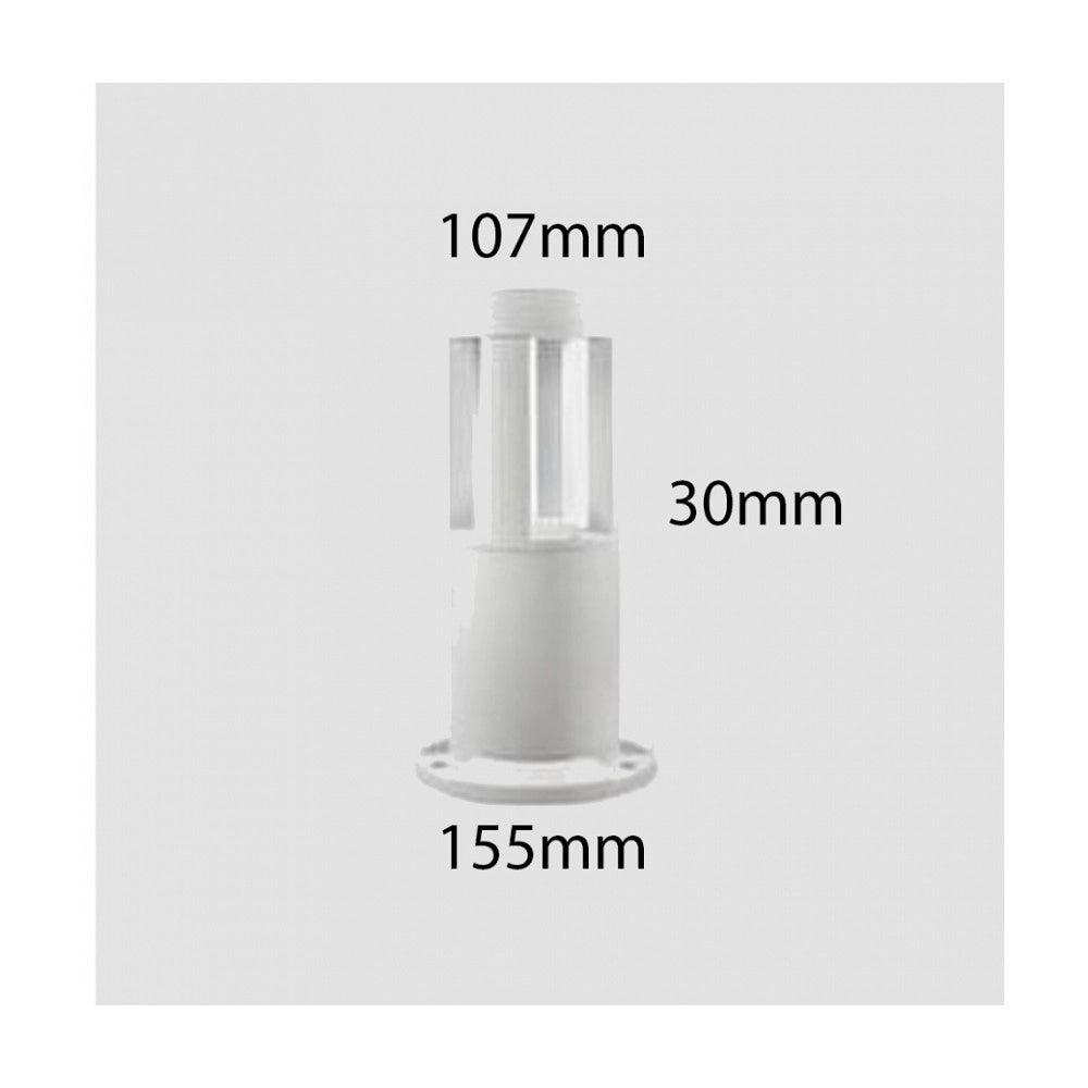 Trade Shop - Lampada Da Terra Segnapasso Da Giardino Ip65 In Alluminio Vetro 12 W Es59 Bianco -