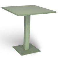 Tavolo da bar verde opaco cm 70 x cm 70 con piano in alluminio verniciato x 3