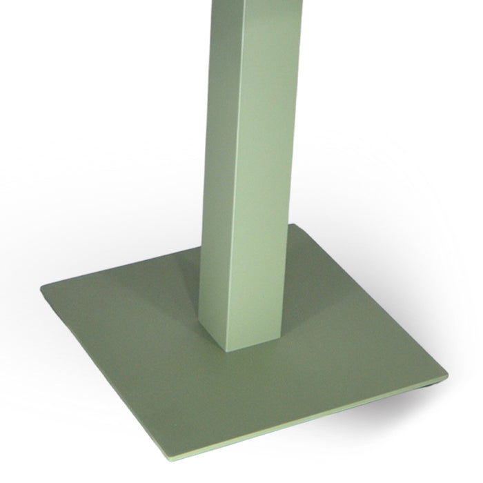 Tavolo da bar verde opaco cm 70 x cm 70 con piano in alluminio verniciato x 3