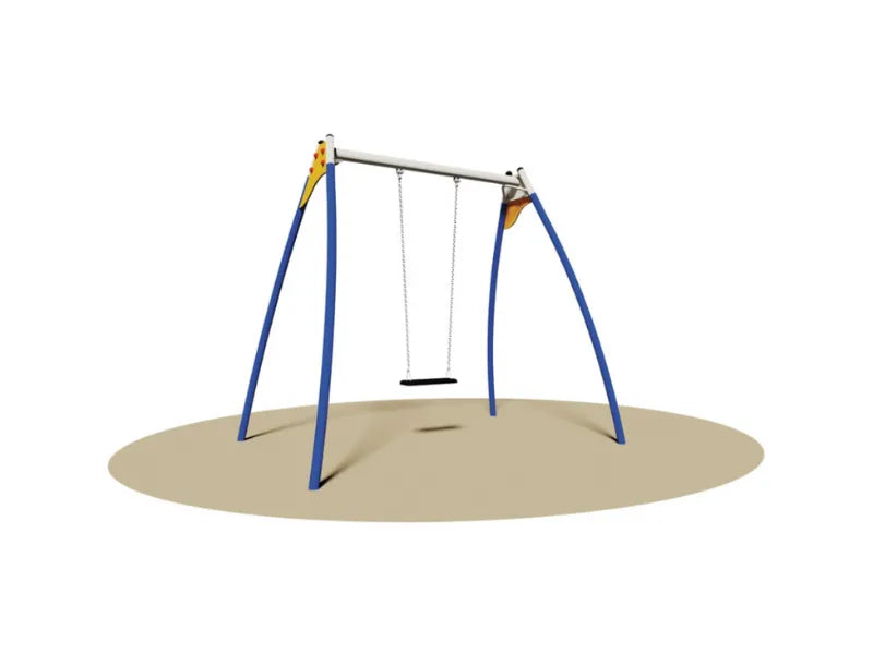 Altalena Trilli 973 acciaio zincato 1 posto H230cm EN 1176 sedile antiurto - Orsetto