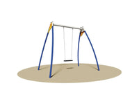 Altalena Trilli 973 acciaio zincato 1 posto H230cm EN 1176 sedile antiurto - Orsetto