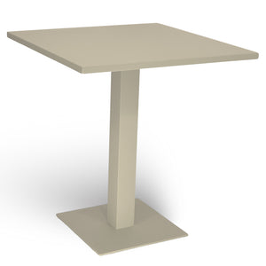 Tavolo da bar beige cm 70 x cm 70 con piano in alluminio verniciato x 3