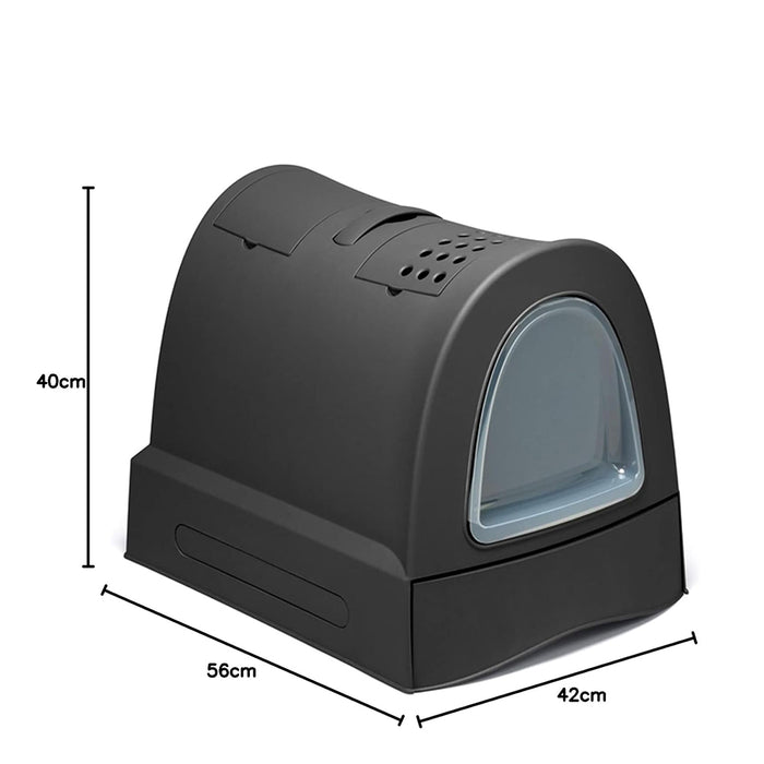 Imac Hygienic Tray Sandbox Zuma – Lettiera per Gatti (Nera) 40 x 56 x 42,6 cm,