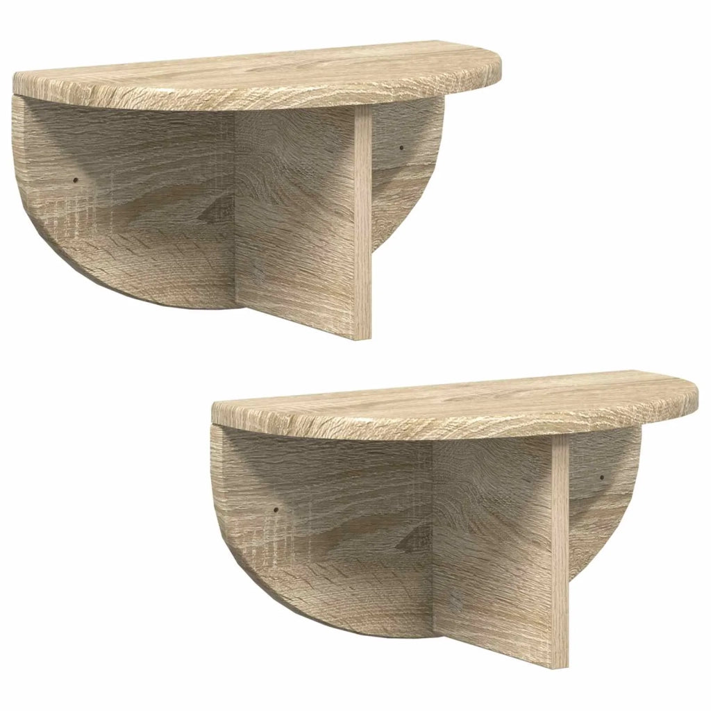 Scaffale da parete 2 pcs Rovere Sonoma 38 x 19 x 19 cm