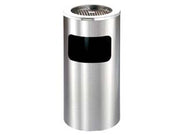 PORTARIFIUTI CON PORTACENERE INOX  dimensioni cm 25,5x61h.  capacitÃE lt.16    XTRA