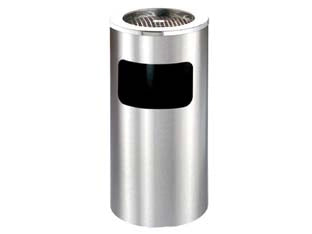 PORTARIFIUTI CON PORTACENERE INOX  dimensioni cm 25,5x61h.  capacitÃE lt.16    XTRA