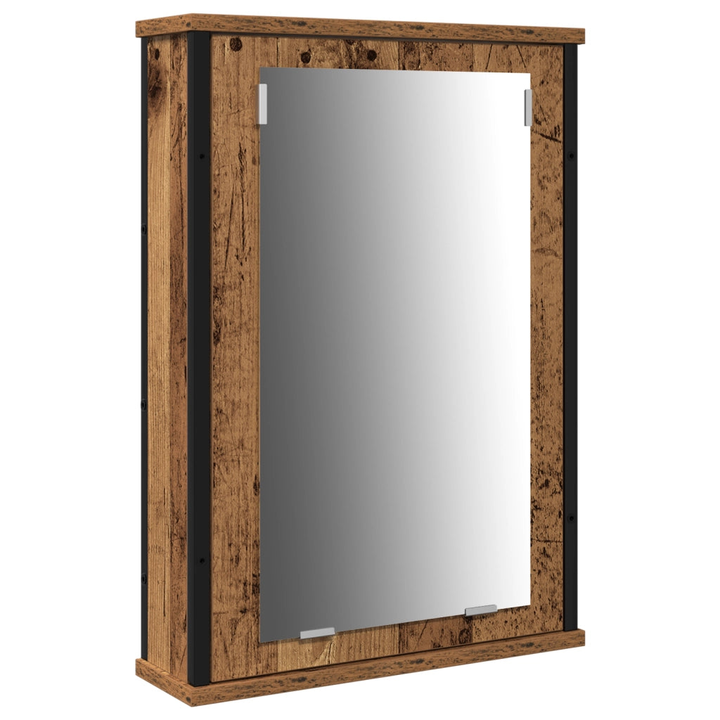 Mobile da bagno con lavabo integrato in legno antico