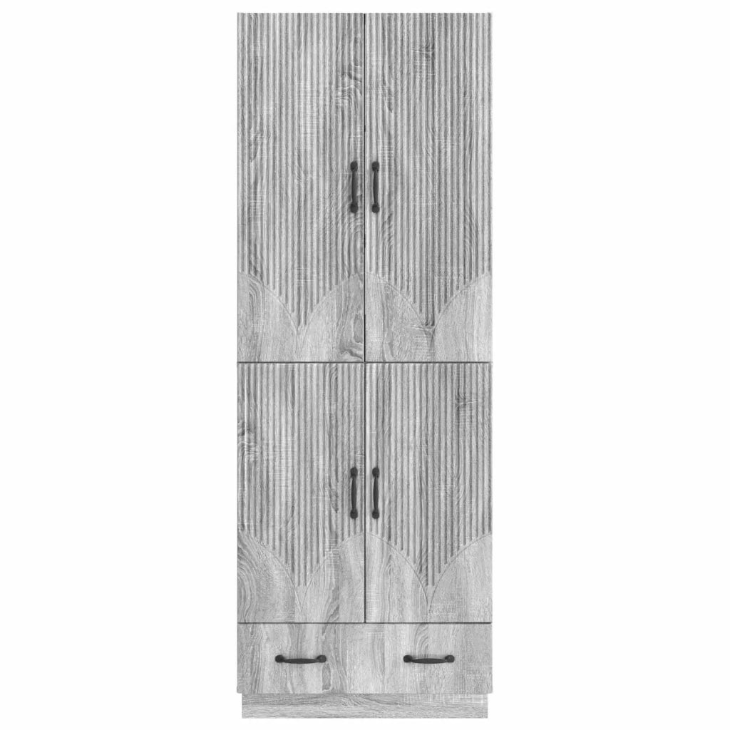 Set di armadi 2 pcs Sonoma grigio Legno ingegnerizzato