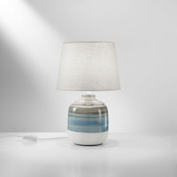 LAMPADA DA TAVOLO APACHE E27 D.25XH39CM AZZURRA.